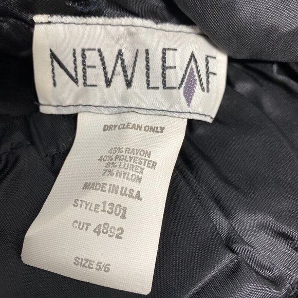 VTG New Leaf Black Gold Spaghetti Strap Velvet Back Zip Bodycon Dress Womens 5/6 - Picture 11 of 14